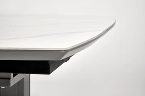 Masa extensibila Dancan marmura alba/gri - L160-220 cm