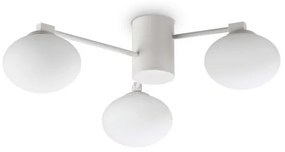 Lustra aplicata design modern Hermes pl3 d60 alba