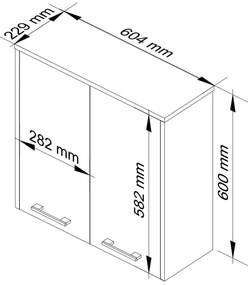 Dulap de perete pentru baie Farid TYP5 (alb). 1068876