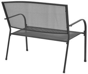 42732 vidaXL Bancă de grădină, antracit, 108 cm, oțel și plasă