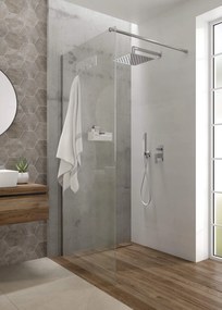 Paravan dus, walk-in, sticla securizata, 90x200 cm, cadru metalic crom, Deante Mokko 900x2000 mm, Crom
