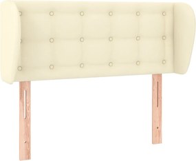 vidaXL Tăblie de pat cu aripioare crem 83x23x78/88 cm piele ecologică