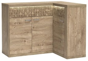 Comodă de colț Nature 15 (cu iluminat LED) (Stejar ribbeck). 1057919