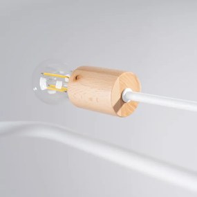 Lustră aplicată Sollux SL.1666 TIMBO 6xE27/15W/230V alb/bej/fag