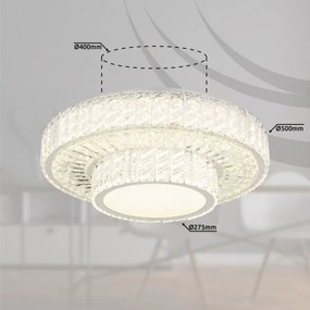 Plafonieră LED dimabilă Globo 67162-50D MUCKY 50W/230V d. 50 cm + telecomandă