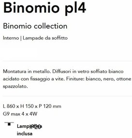 Plafoniera moderna stil minimalist Binomio pl4 alama