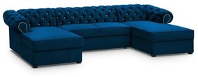 Coltar extensibil forma U albastru inchis Versace