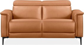 Canapea maro cu tapițerie din imitație de piele 160 cm Lund – Støraa