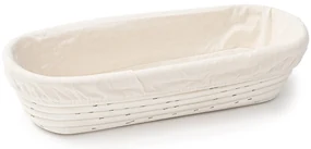 HOME ELEMENTS Coș oval cu inserție din țesătură,35 x 14 cm x 7,5 cm