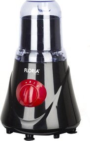 Blender si rasnita FLORIA ZLN7917 - 2 in 1, 300W, 1.6L, 2 viteze + Pulse, rosu