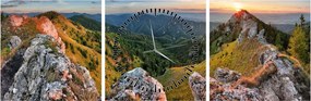 Tablou - Peisaj montan (cu ceas) (90x30 cm)