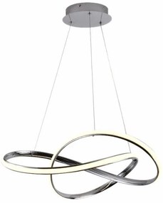 Lustră LED dimabilă pe cablu Brilagi COSMOWAVE LED/70W/230V 3000-6500K crom + telecomandă