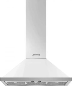 Hota decorativa SMEG Portofino KPF9WH, 275 W, A+, 781 m³/h, 3 viteze, 3 filtre, Supapa anti-retur, Otel inoxidabil, LED, Alb