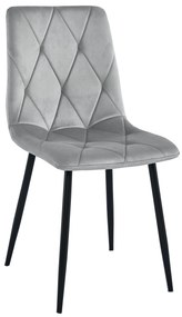 Scaun Bucatarie/Dining Fido Catifea Gri Deschis