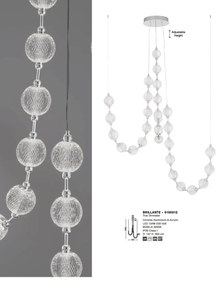 Lustra LED XXL suspendata design decorativ BRILLANTE