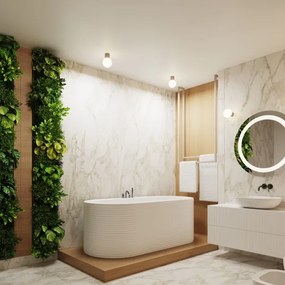 Aplică pentru baie Sollux SL.1742 HALO 1xG9/8W/230V IP44 bej