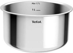 Set de tigaii si cratite Tefal L881S504, 5 piese, Otel inoxidabil, Acoperire antiaderenta din titan, Rezistente la cuptor pana la 250°C, Maner detasabil, Inductie, Argintiu
