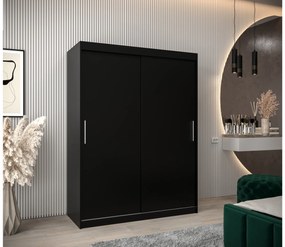 Dulap de haine 150 cm Toki (negru mat + stejar artisan). 1064823