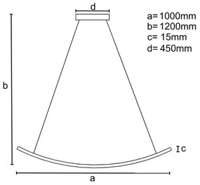 Lustră LED dimabilă pe cablu LED/70W/230V 3000-6500K + telecomandă