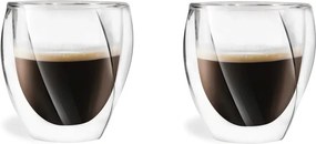 Căni 2 buc. pentru cappuccino, cu perete dublu 250 ml Cristallo – Vialli Design