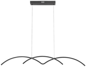 Lustra LED suspendata design modern River negru
