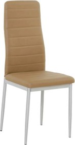 Scaun COLETA NOVA, caramel/gri, piele ecologica/metal, 41x49x96 cm