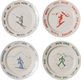 Set 4 farfurii din ceramica, D25.5 cm, Lapique