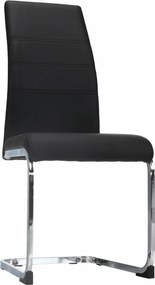 Scaun dining, negru / crom, VATENA
