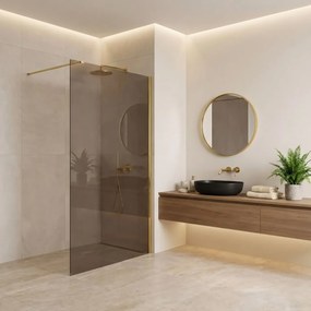 Paravan de dus Rea Flexi Brown / Gold 130
