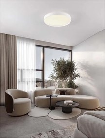 Plafoniera LED design slim ROI alba D-50cm