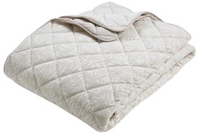 Cuvertură bej matlasată 240x260 cm Corded Leaves – Catherine Lansfield