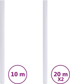 vidaXL Folii fereastra, mată, transparent, gri, PVC