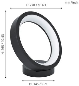 Eglo 99029 - Lampă de masă LED RGB dimabilă MARGHERA-C LED/16W/230V