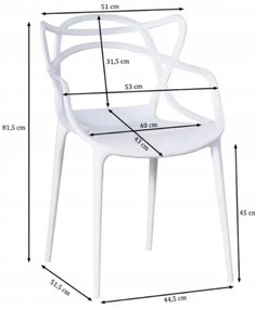 JAKS SCAUN DE SUFRAGERIE DIN PLASTIC AZURO ALB