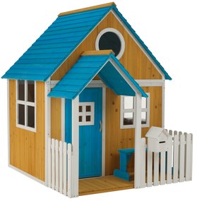 Căsuţă pentru grădină din lemn cu bancă, pridvor şi cutie poştală, BULEN