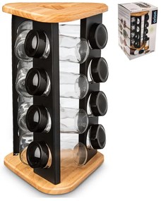 Recipiente de condimente cu suport 12 buc. Black – Orion