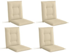Outsunny Set 4 perne de scaun 108 x 50 x 5 cm cu curele, pernă de șezut pentru interior și exterior, Bej | Aosom Romania