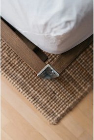 Pat matrimonial maro din lemn de pin cu somieră 160x200 cm Core – Karup Design