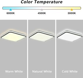 Brilagi - Plafonieră LED dimmabilă SMART/24W/230V 43x43 cm Wi-Fi Tuya + telecomandă