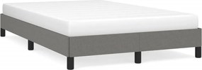 vidaXL Cadru de pat fără saltea, gri închis, 120x200 cm, textil