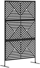 Outsunny Separator Divizor de Exterior și Spalier pentru Plante 122x45x198cm Negru | Aosom Romania