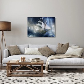 Tablou pe sticlă - Corabia fantomelor (70x50 cm)