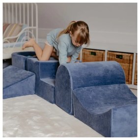 Teren de joacă din spumă bej 3 buc. din catifea înălțime 30 cm 45x143 cm Montessori – Meowbaby