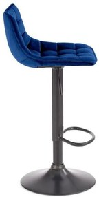 Scaun de bar H95 velvet bleumarin
