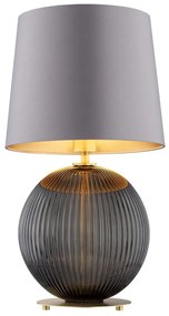 Veioza eleganta realizata manual Hampton, fumuriu/ gri