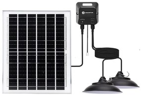 Lustră LED solară Aigostar 2xLED/70W/12V 12000 mAh 6500K d. 23,5 cm