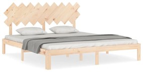 3193741 vidaXL Cadru de pat cu tăblie Super King Size, lemn masiv