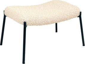 Taburet crem cu tapițerie din blană artificială Glasgow – House Nordic