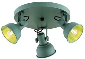 Plafoniera cu 3 spoturi directionabile design modern Lenora verde