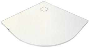 Cagliari White 80x80x2,6 cm tăviță de duș semicirculară, SMC
